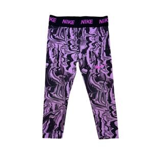 Nike Toddler Girls 2T Purple Black Wave Legging Pants Activewear